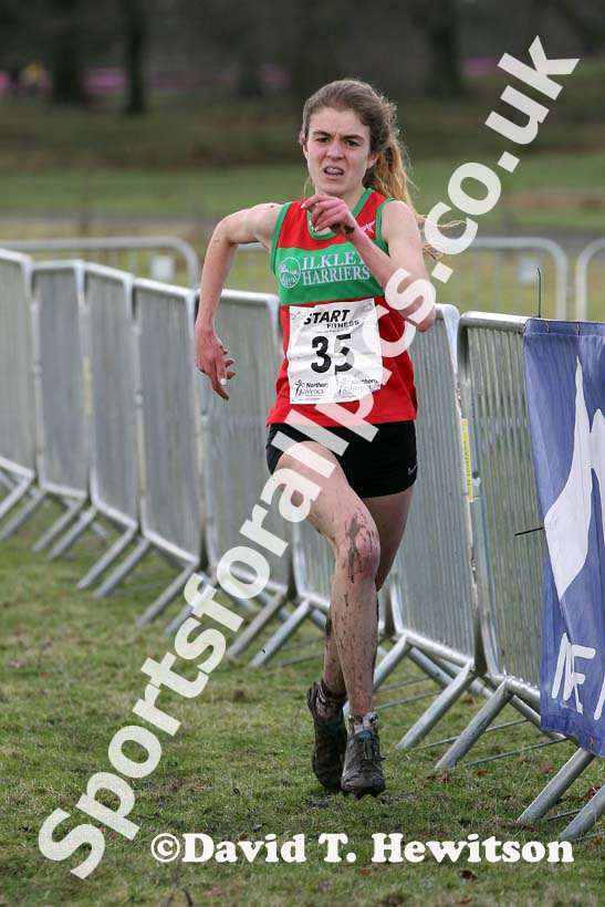 Georgia Malir (Ilkley Harriers)  under-20 womens Northern Cross Country Champs, Knowsley Safari Park. Photo: David T. Hewitson/Sports for All Pics